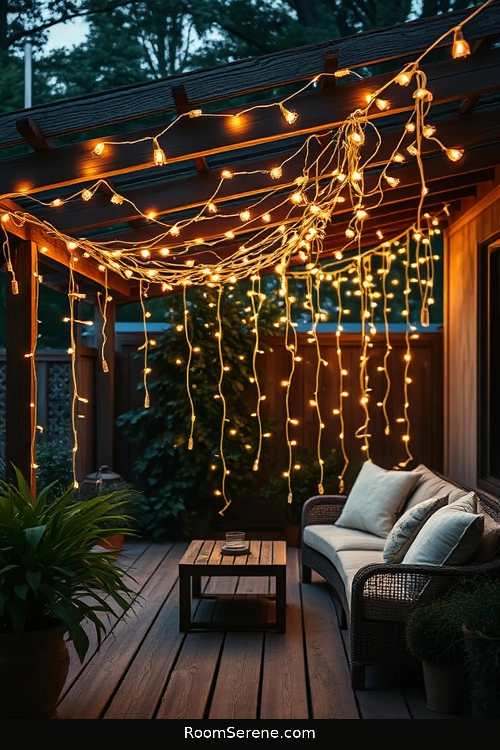 22 Ways to Create Comfort and Coziness Using Organic Cotton on Your Outdoor Patio 20 Organic Cotton Fairy Lights for Ambiance for 22 Ways to Create Comfort and Coziness Using Organic Cotton on Your Outdoor Patio