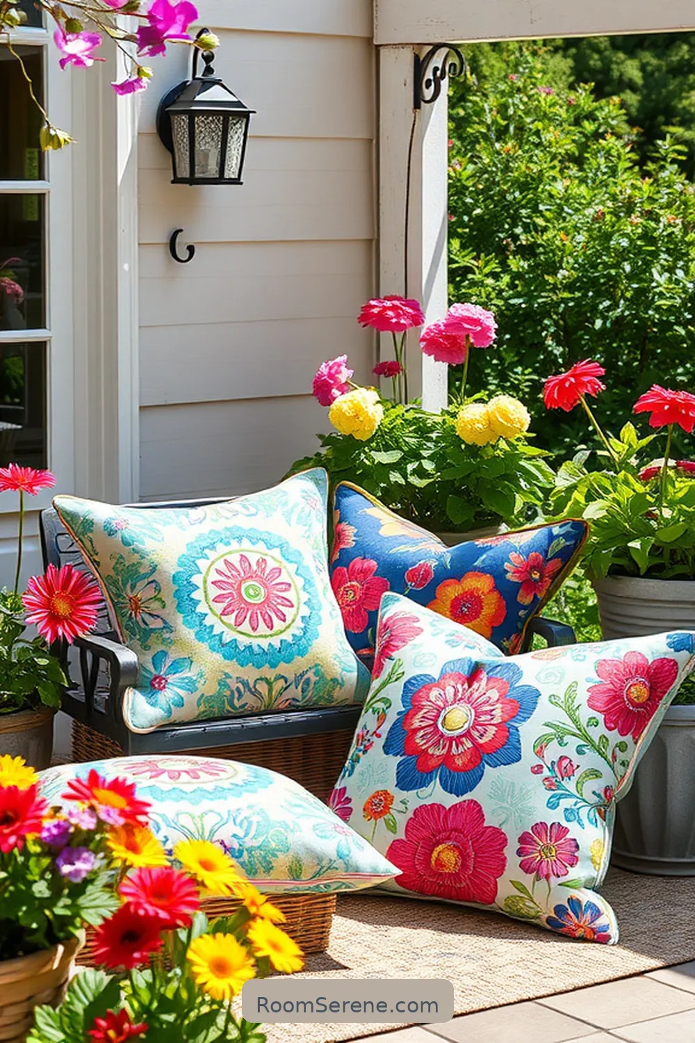 22 Ways to Create Comfort and Coziness Using Organic Cotton on Your Outdoor Patio 17 Organic Cotton Garden Pillows for Whimsy for 22 Ways to Create Comfort and Coziness Using Organic Cotton on Your Outdoor Patio