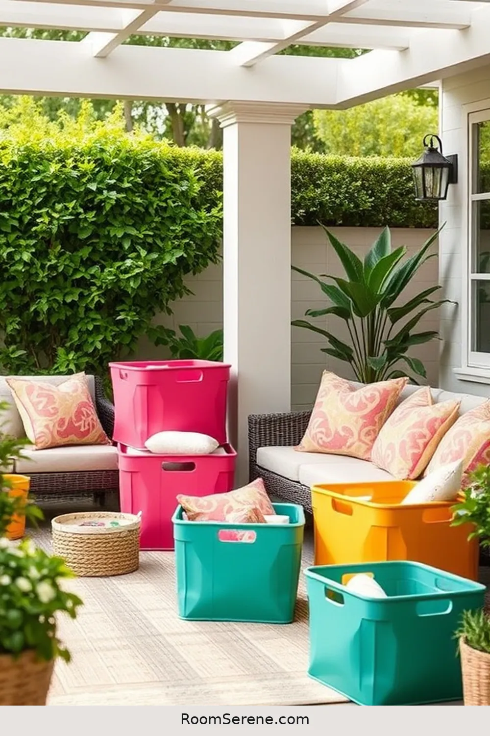 22 Ways to Create Comfort and Coziness Using Organic Cotton on Your Outdoor Patio 19 Organic Cotton Storage Bins for Organization for 22 Ways to Create Comfort and Coziness Using Organic Cotton on Your Outdoor Patio