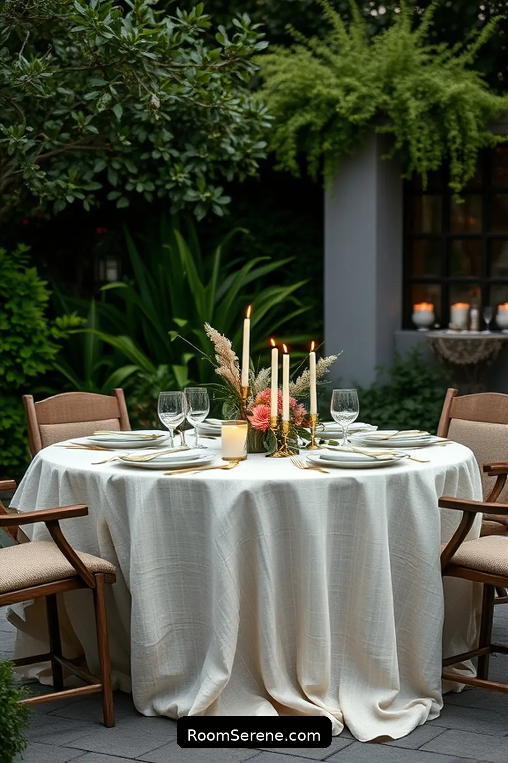 22 Ways to Create Comfort and Coziness Using Organic Cotton on Your Outdoor Patio 4 Organic Cotton Tablecloths for Dining Elegance for 22 Ways to Create Comfort and Coziness Using Organic Cotton on Your Outdoor Patio