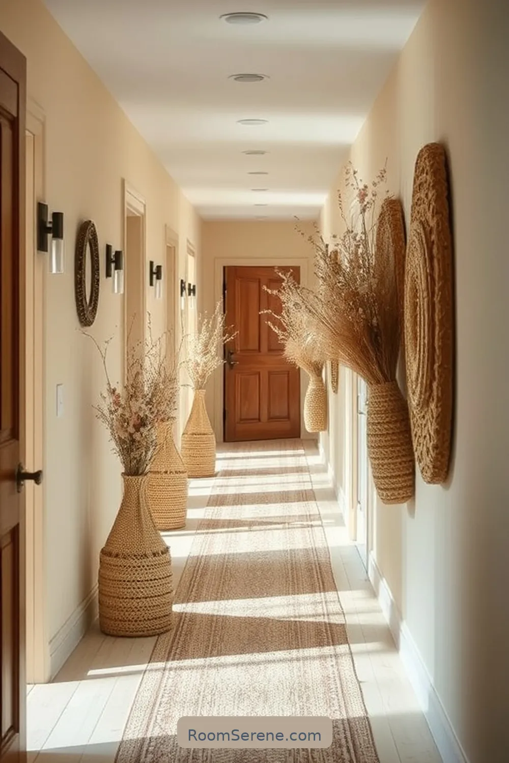 22 Ways to Create Comfort and Coziness in Your Hallway Using Natural Fibers 22 Add a Touch of Nature With Dried Flowers for 22 Ways to Create Comfort and Coziness in Your Hallway Using Natural Fibers