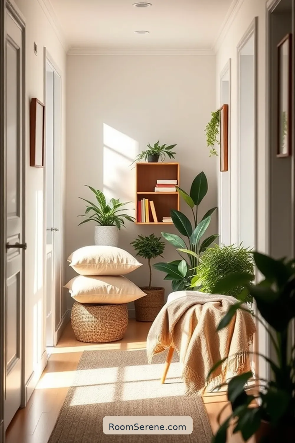 22 Ways to Create Comfort and Coziness in Your Hallway Using Natural Fibers 19 Create a Cozy Reading Nook With Cushions for 22 Ways to Create Comfort and Coziness in Your Hallway Using Natural Fibers