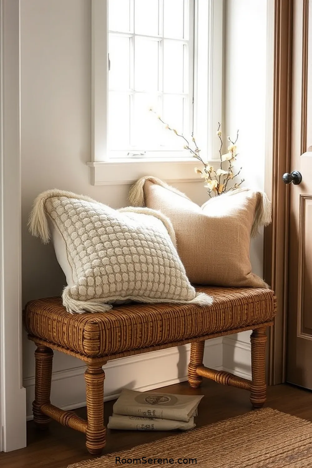 22 Ways to Create Comfort and Coziness in Your Hallway Using Natural Fibers 6 Introduce Cotton Throw Pillows for 22 Ways to Create Comfort and Coziness in Your Hallway Using Natural Fibers