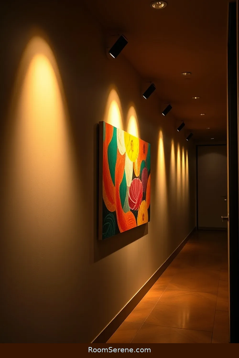 22 Ways to Create Comfort and Coziness in Your Hallway Using Solar-Powered Lights 6 Place Solar Spotlights on Artwork for 22 Ways to Create Comfort and Coziness in Your Hallway Using Solar-Powered Lights