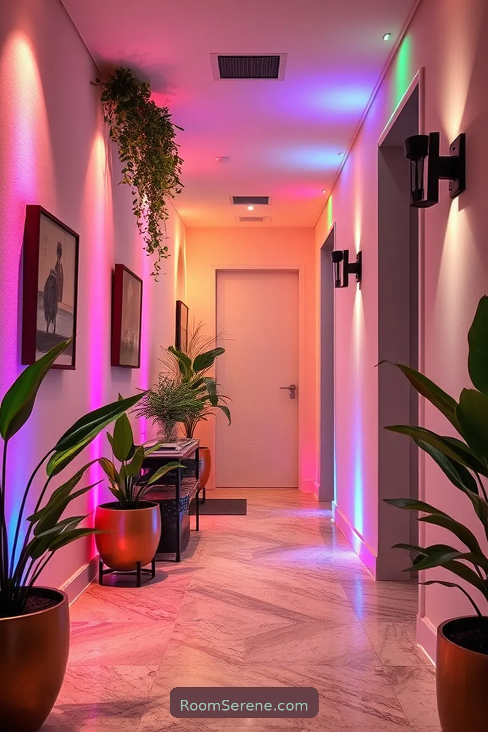 22 Ways to Create Comfort and Coziness in Your Hallway Using Solar-Powered Lights 20 Use Color-Changing Solar Lights for Mood for 22 Ways to Create Comfort and Coziness in Your Hallway Using Solar-Powered Lights