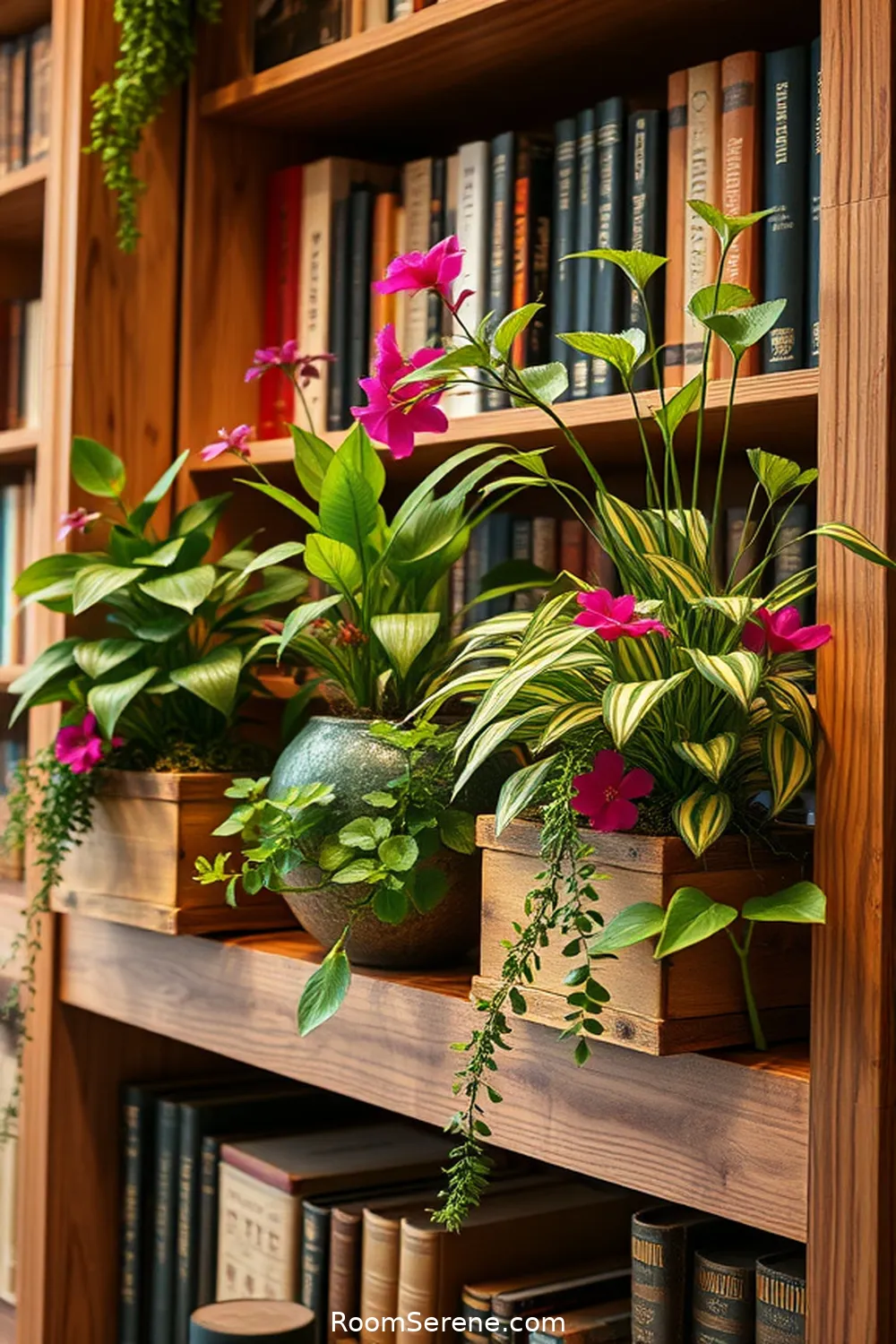 22 Ways to Create Comfort and Coziness in Your Library Using Recycled Wood 15 DIY Wooden Planters for Indoor Plants for 22 Ways to Create Comfort and Coziness in Your Library Using Recycled Wood