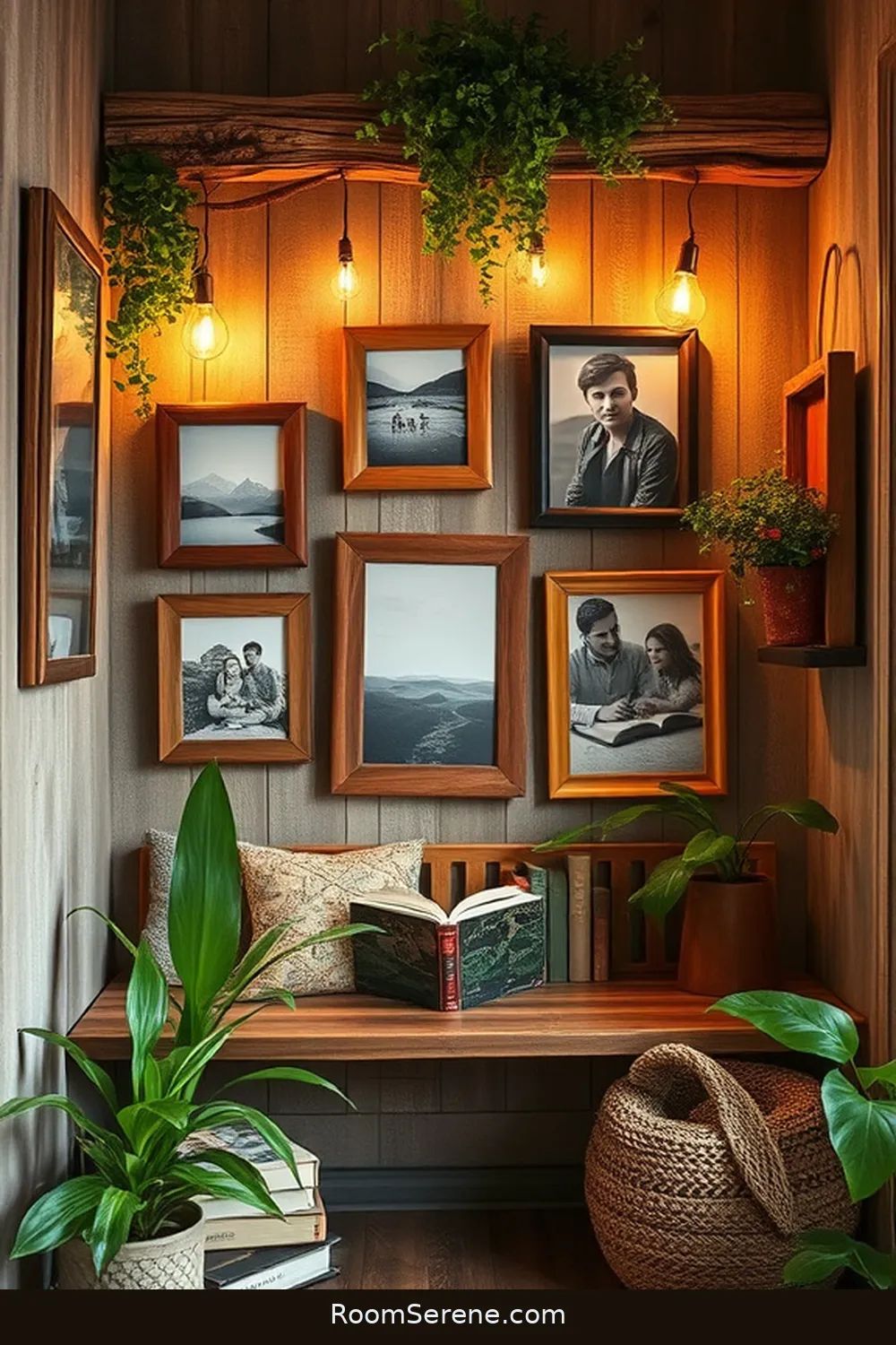 22 Ways to Create Comfort and Coziness in Your Library Using Recycled Wood 9 Handmade Wooden Picture Frames for 22 Ways to Create Comfort and Coziness in Your Library Using Recycled Wood