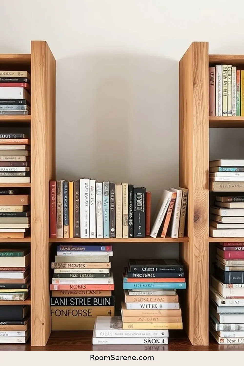 22 Ways to Create Comfort and Coziness in Your Library Using Recycled Wood 14 Natural Wood Shelf Dividers for 22 Ways to Create Comfort and Coziness in Your Library Using Recycled Wood