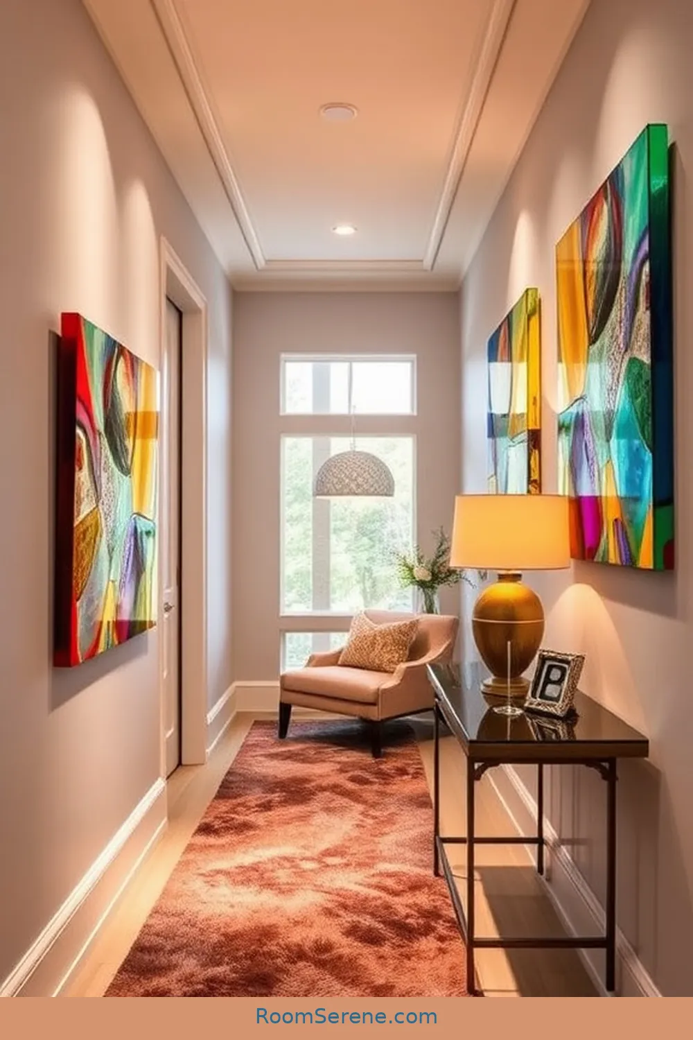 22 Ways to Enhance Comfort and Coziness in Your Hallway Using Glass 5 Add Glass Wall Art for Visual Interest for 22 Ways to Enhance Comfort and Coziness in Your Hallway Using Glass