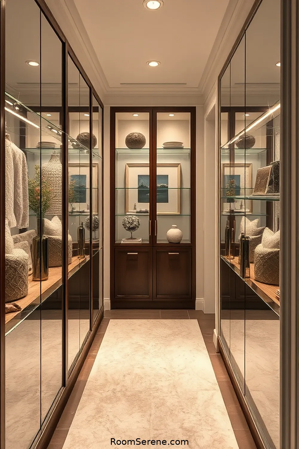 22 Ways to Enhance Comfort and Coziness in Your Hallway Using Glass 13 Install Glass Cabinets for Storage for 22 Ways to Enhance Comfort and Coziness in Your Hallway Using Glass