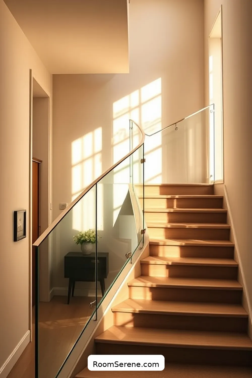 22 Ways to Enhance Comfort and Coziness in Your Hallway Using Glass 4 Install a Glass Railing for Staircases for 22 Ways to Enhance Comfort and Coziness in Your Hallway Using Glass
