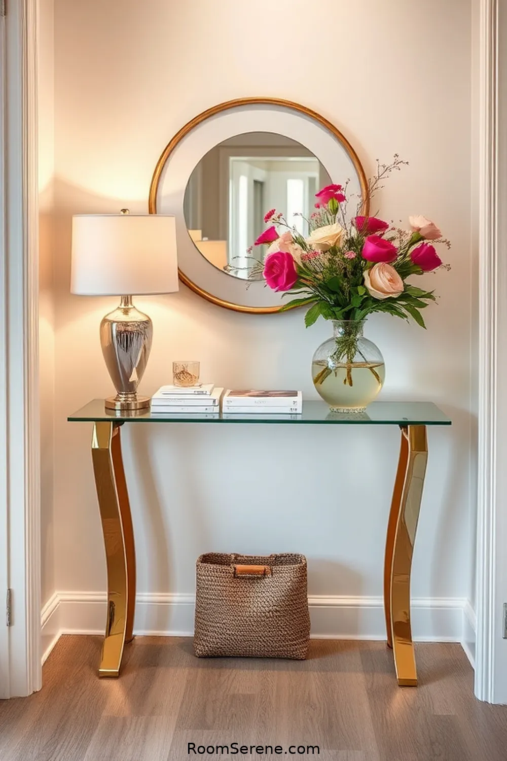 22 Ways to Enhance Comfort and Coziness in Your Hallway Using Glass 6 Opt for a Glass Console Table for 22 Ways to Enhance Comfort and Coziness in Your Hallway Using Glass