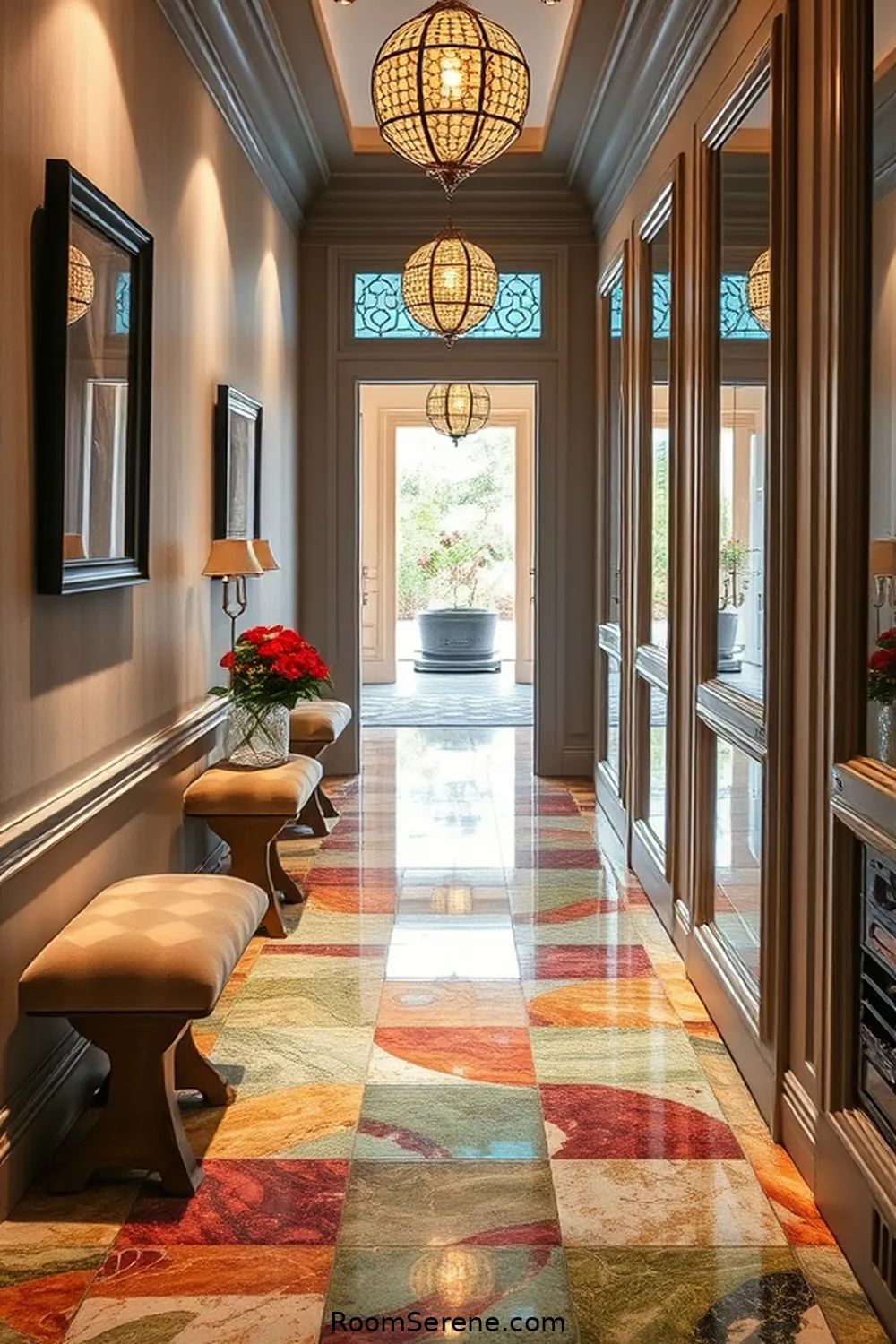 22 Ways to Enhance Comfort and Coziness in Your Hallway Using Glass 17 Use Glass Tiles for a Unique Look for 22 Ways to Enhance Comfort and Coziness in Your Hallway Using Glass