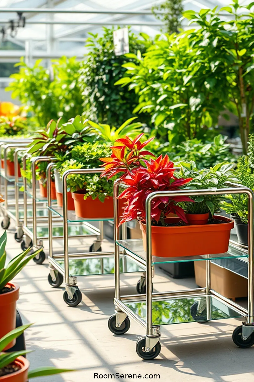 Implementing Glass Carts for Mobile Plant Displays for 22 Ways to Enhance Energy Efficiency in Nurseries Using Glass