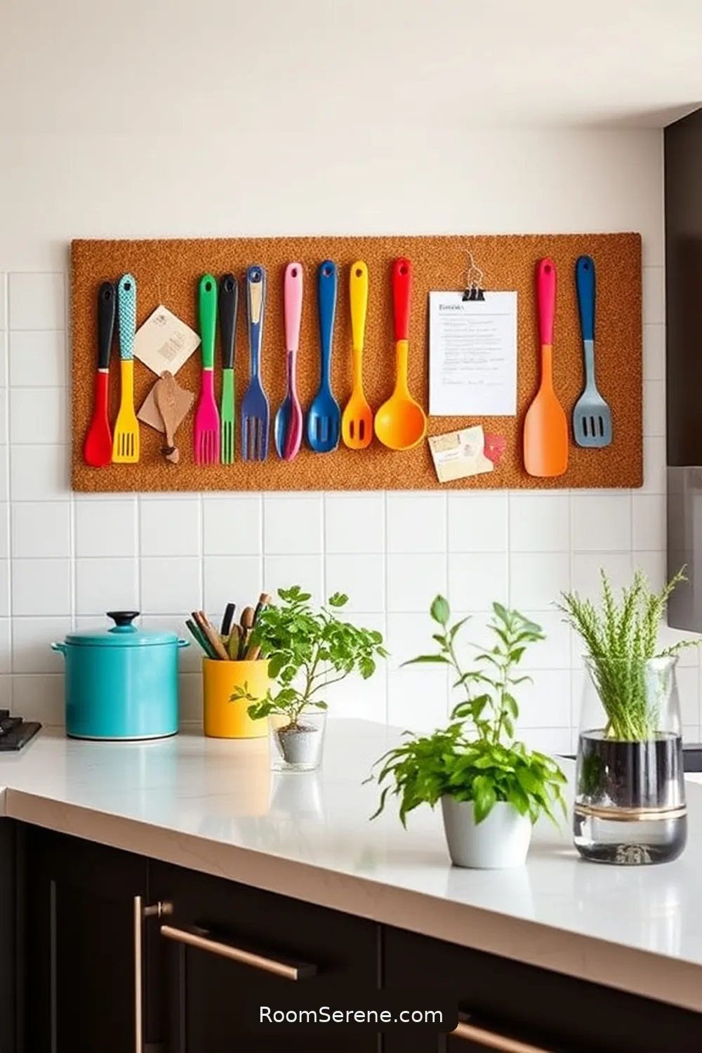 23 Creative Ways to Use Cork in Kitchen Workspace Design 7 Cork Bulletin Boards for Recipe Organization for 23 Creative Ways to Use Cork in Kitchen Workspace Design