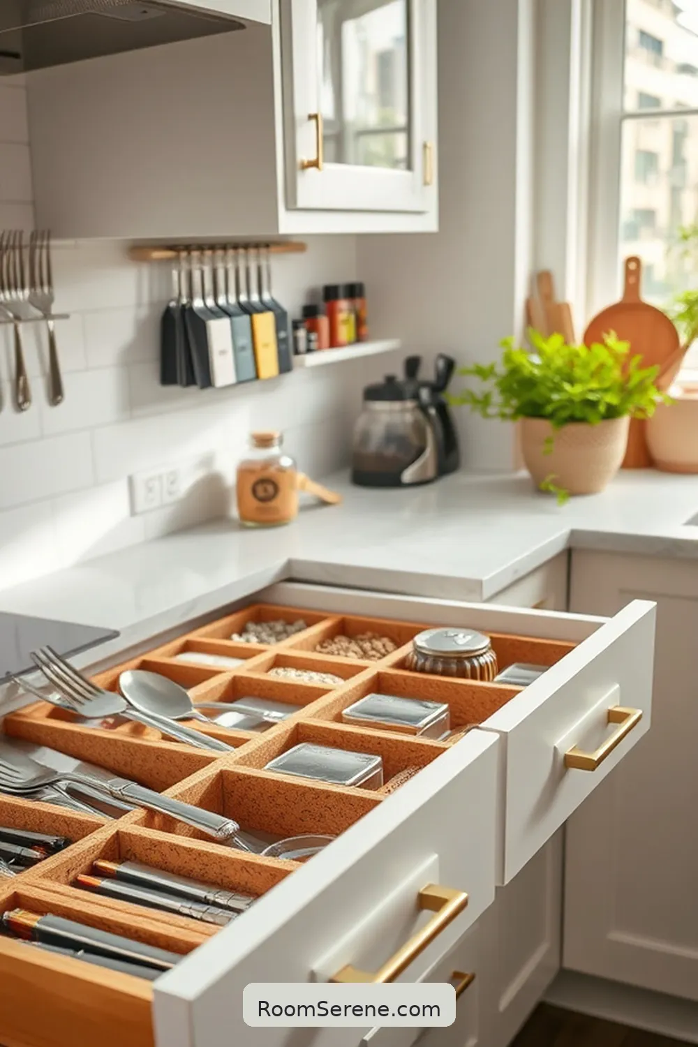 23 Creative Ways to Use Cork in Kitchen Workspace Design 8 Cork Drawer Organizers for Efficient Storage for 23 Creative Ways to Use Cork in Kitchen Workspace Design