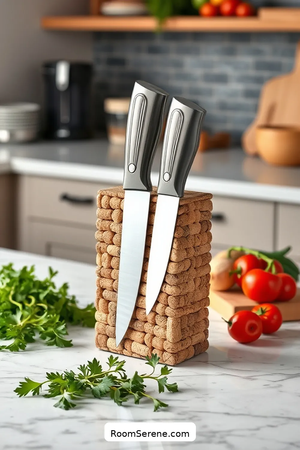 23 Creative Ways to Use Cork in Kitchen Workspace Design 17 Cork Knife Holders for Safety and Style for 23 Creative Ways to Use Cork in Kitchen Workspace Design
