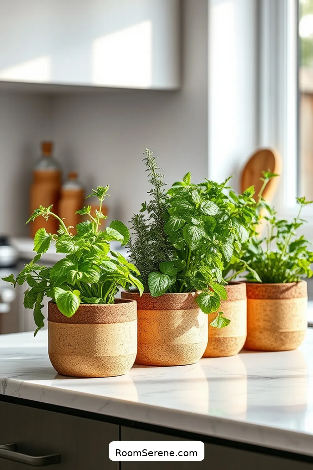23 Creative Ways to Use Cork in Kitchen Workspace Design 18 Cork Planters for Fresh Herbs for 23 Creative Ways to Use Cork in Kitchen Workspace Design