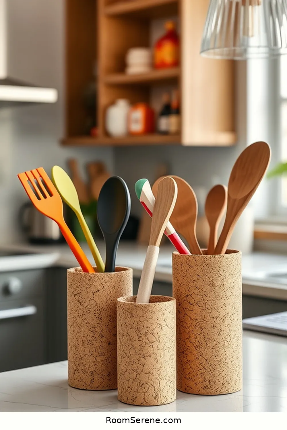 23 Creative Ways to Use Cork in Kitchen Workspace Design 19 Cork Utensil Holders for Easy Access for 23 Creative Ways to Use Cork in Kitchen Workspace Design