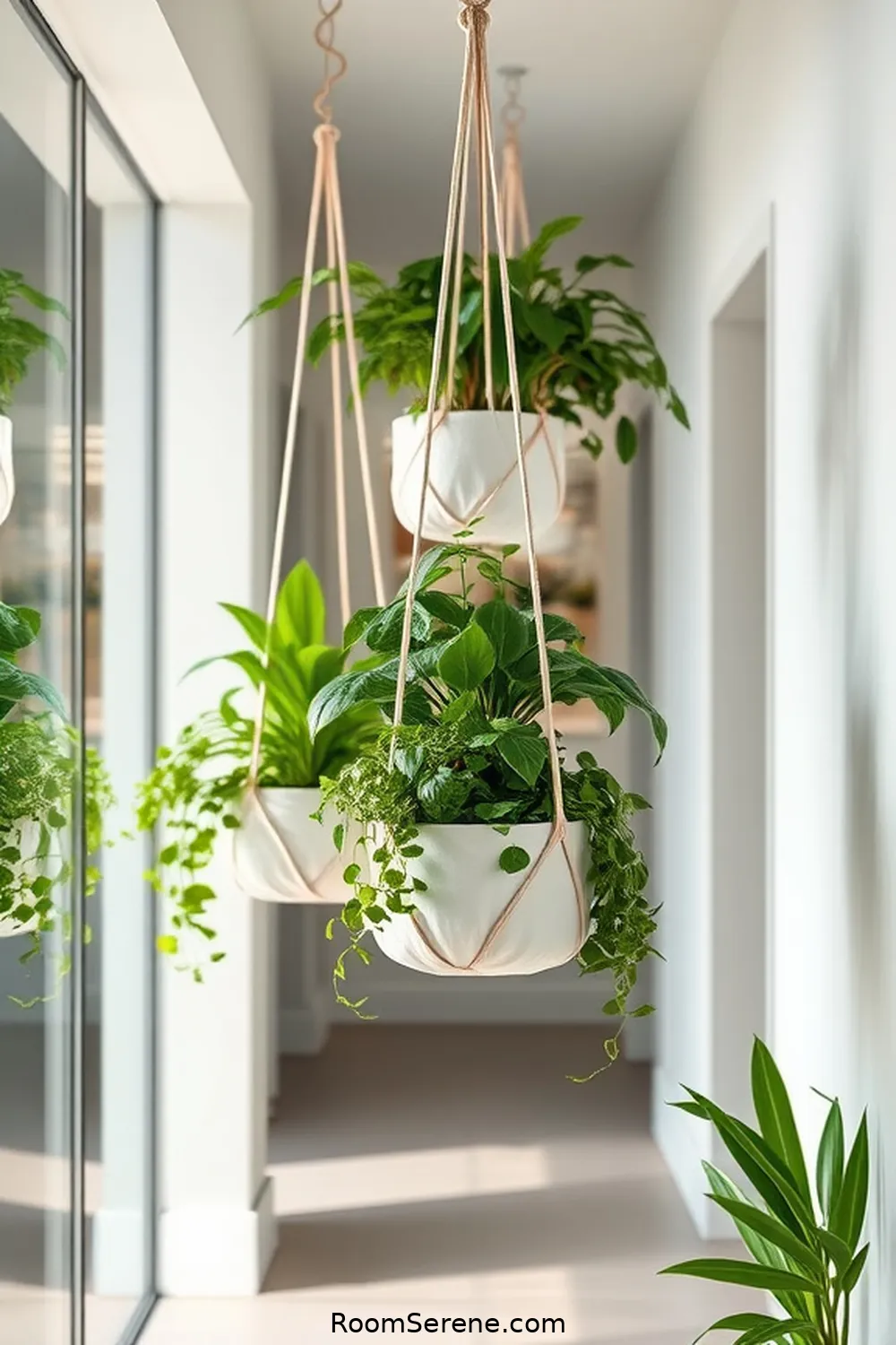 23 Creative Workspace Design Ideas for Hallways Using Organic Cotton 6 Hanging Planters Made From Organic Cotton for 23 Creative Workspace Design Ideas for Hallways Using Organic Cotton