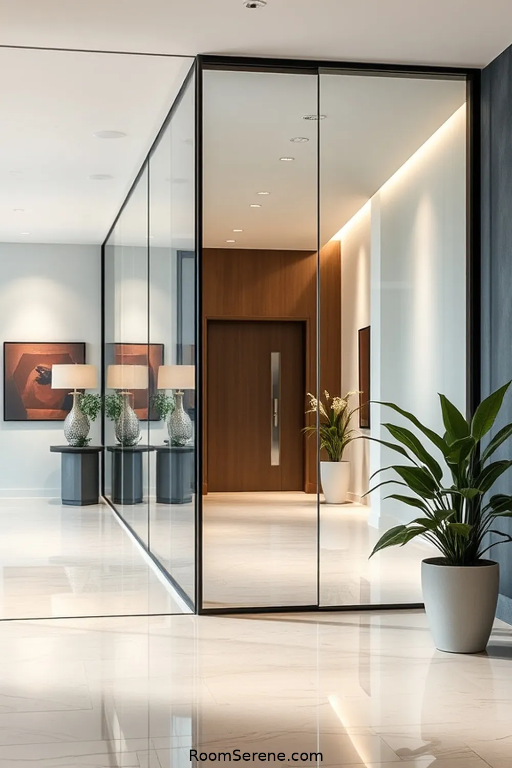 23 Smart Home Features Using Glass for an Elegant Entryway 12 Smart Glass Partition Walls for 23 Smart Home Features Using Glass for an Elegant Entryway