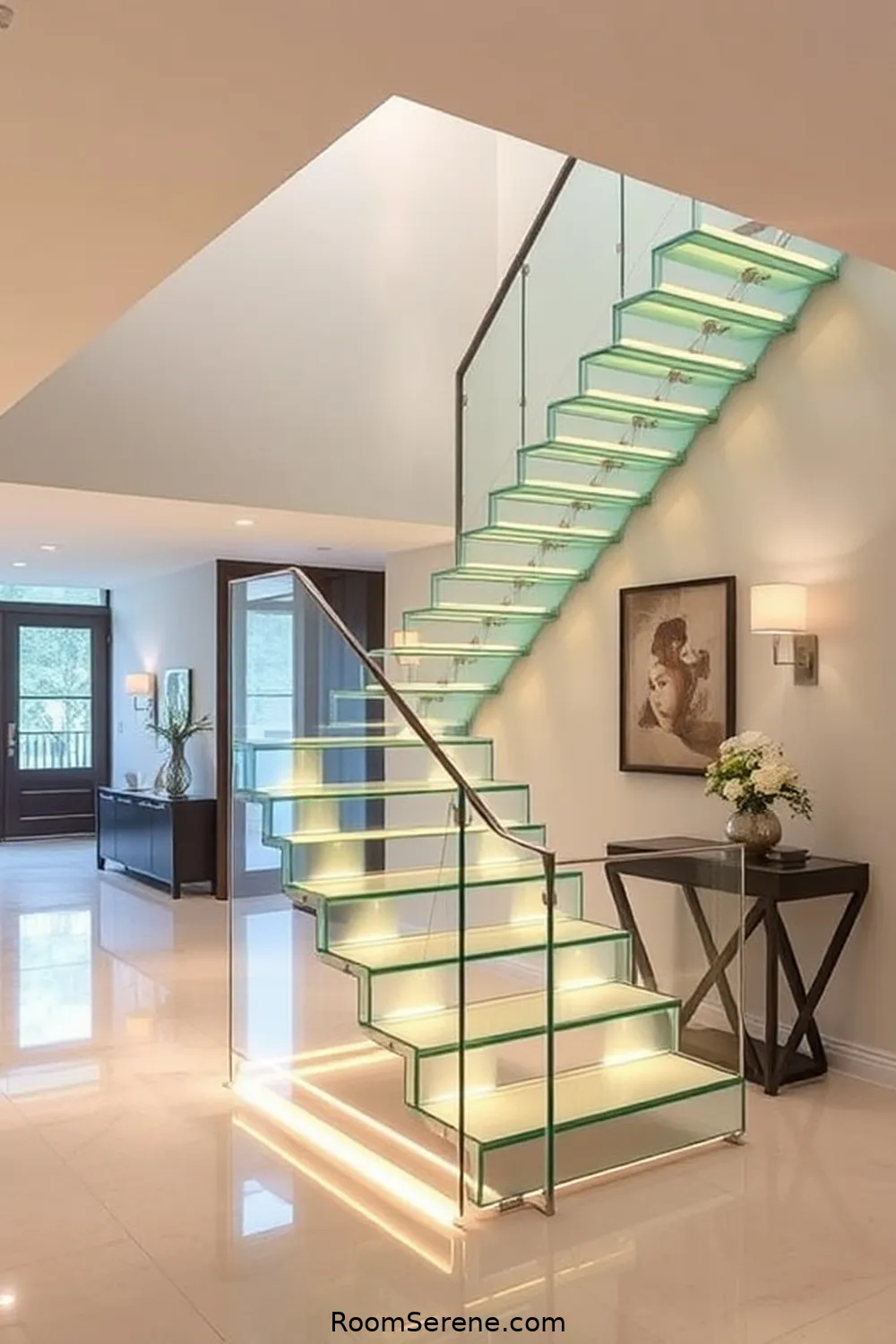 23 Smart Home Features Using Glass for an Elegant Entryway 17 Smart Glass Staircases for 23 Smart Home Features Using Glass for an Elegant Entryway