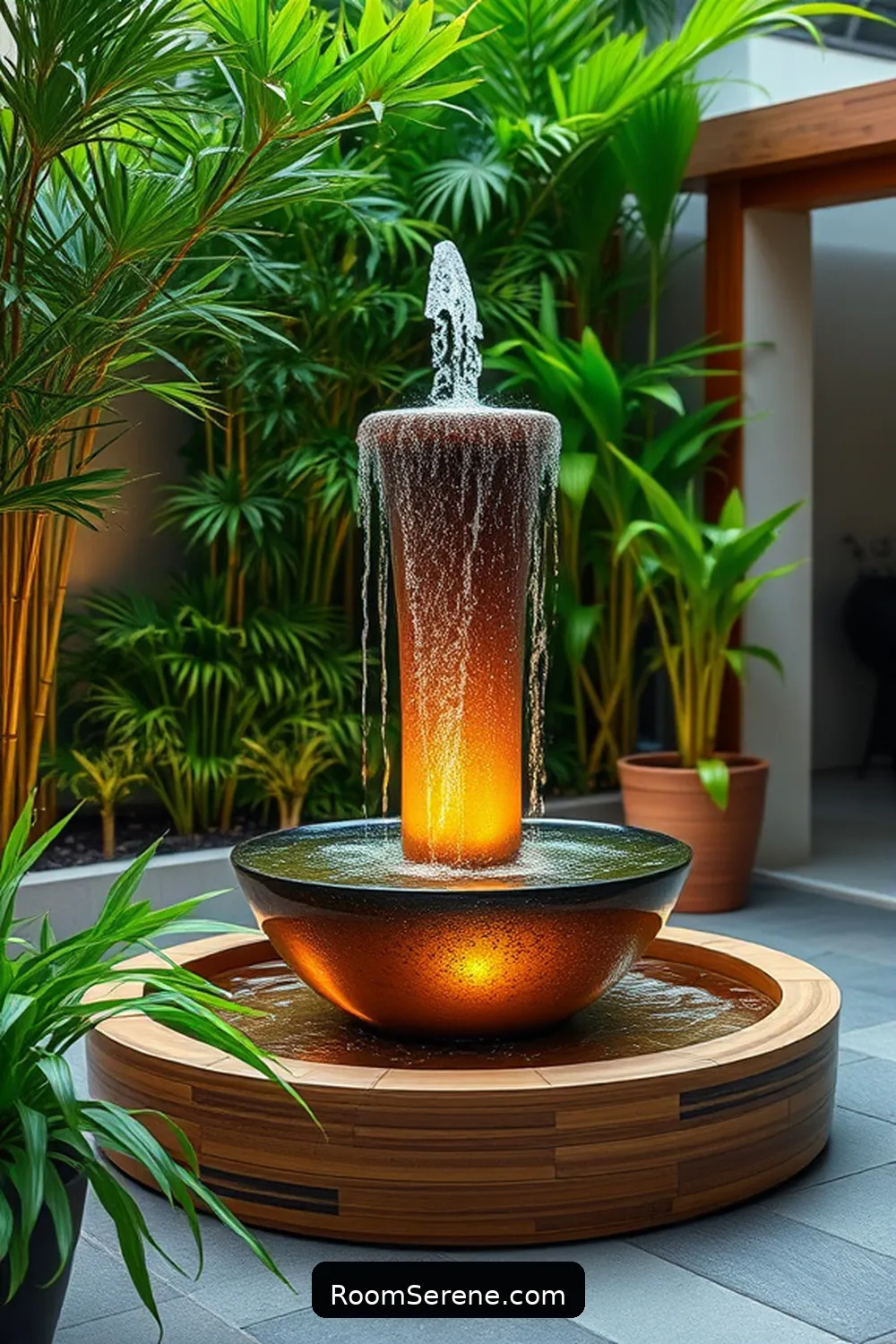 Connected Water Features for 23 Smart Home Features for Enhancing Your Bamboo Patio
