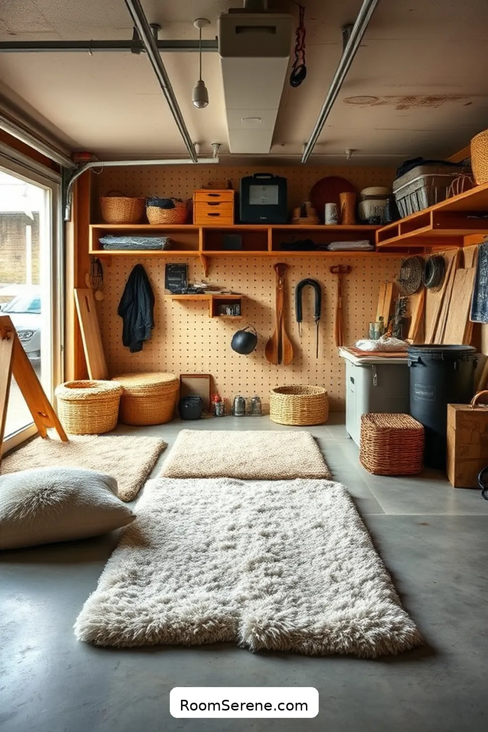 23 Tips for Designing a Garage Workspace Using Organic Cotton 22 Choose Organic Cotton Rugs for Added Warmth for 23 Tips for Designing a Garage Workspace Using Organic Cotton