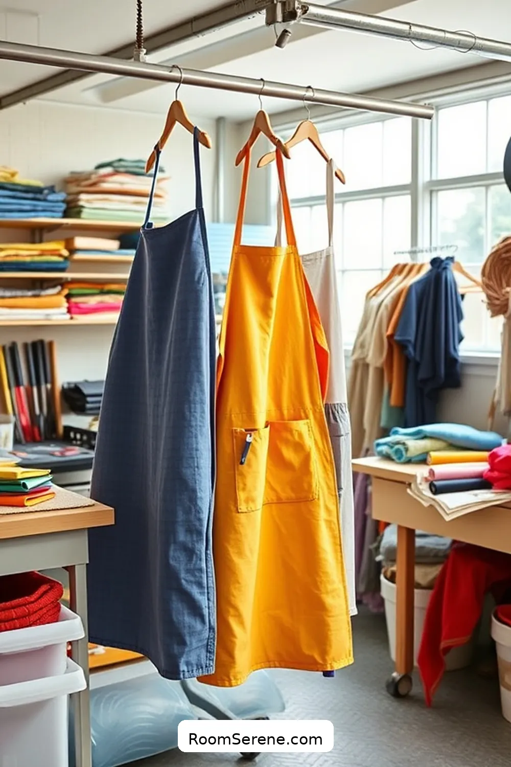 23 Tips for Designing a Garage Workspace Using Organic Cotton 17 Incorporate Organic Cotton Aprons for Crafting for 23 Tips for Designing a Garage Workspace Using Organic Cotton