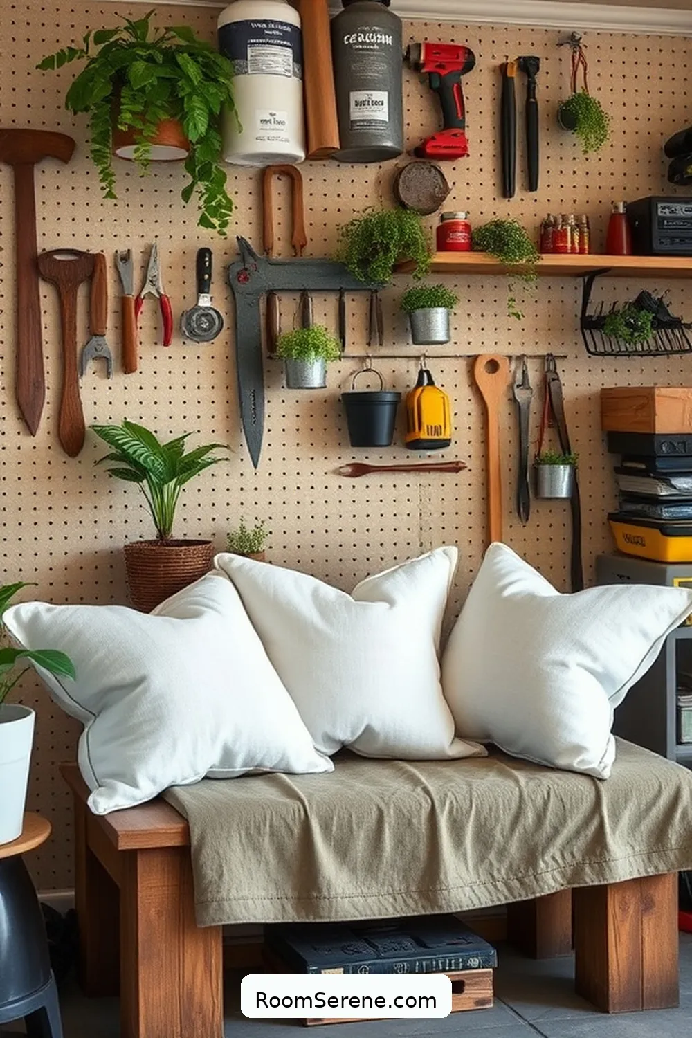 23 Tips for Designing a Garage Workspace Using Organic Cotton 21 Incorporate Organic Cotton Pillows for Comfort for 23 Tips for Designing a Garage Workspace Using Organic Cotton