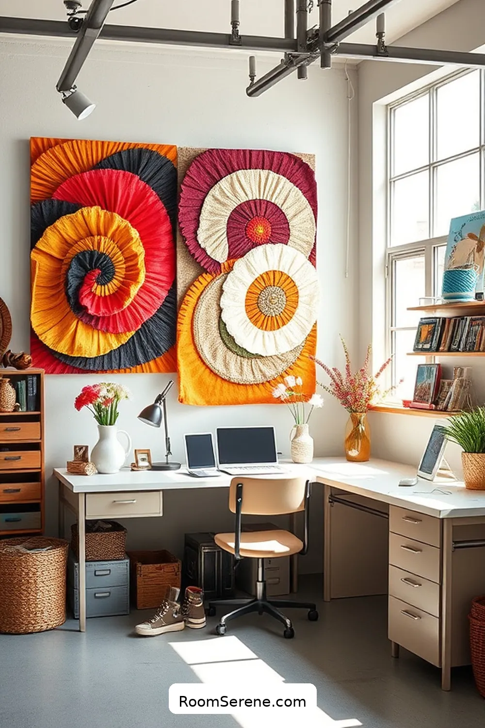 23 Tips for Designing a Garage Workspace Using Organic Cotton 9 Incorporate Organic Cotton Wall Art for 23 Tips for Designing a Garage Workspace Using Organic Cotton
