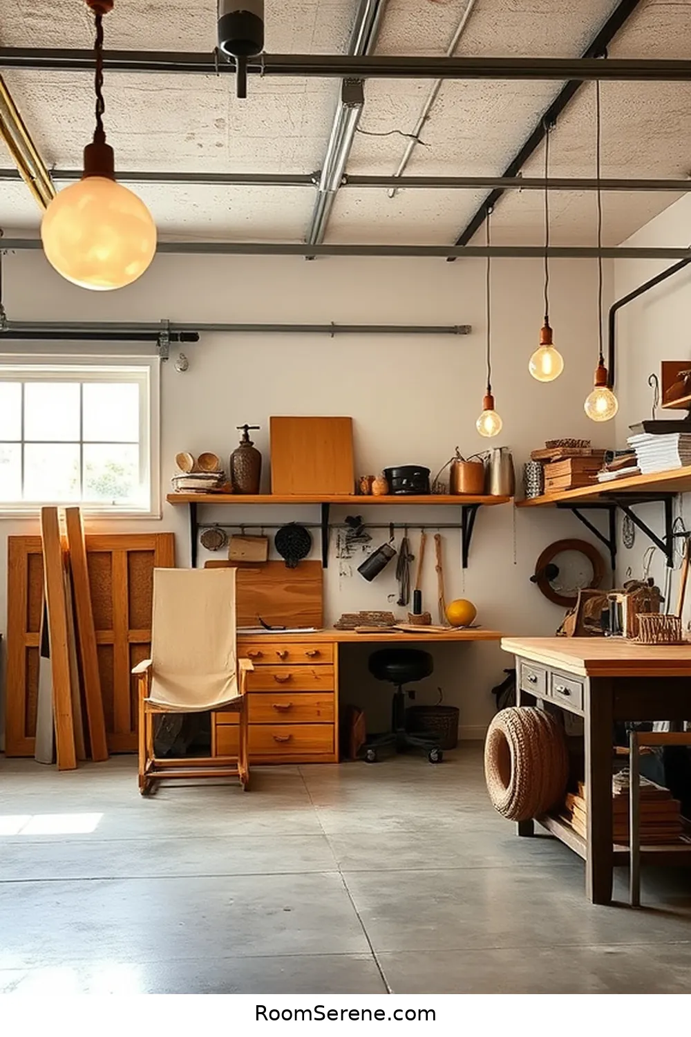23 Tips for Designing a Garage Workspace Using Organic Cotton 13 Install Organic Cotton Lighting Fixtures for 23 Tips for Designing a Garage Workspace Using Organic Cotton