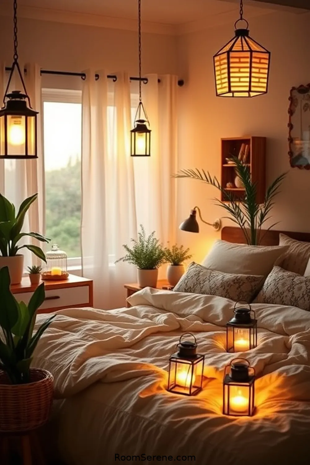 23 Tips for Organizing Your Bedroom Using Solar-Powered Lights 8 Use Solar Lanterns for Soft Ambiance for 23 Tips for Organizing Your Bedroom Using Solar-Powered Lights