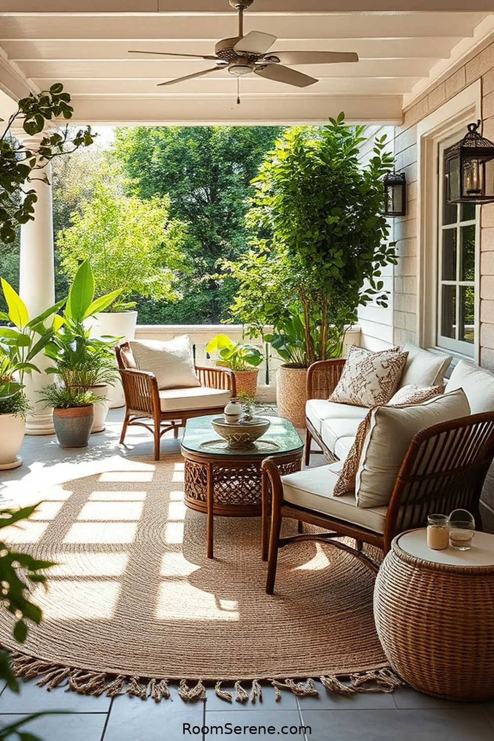Choose Jute Rugs for Texture and Warmth for 23 Tips for Organizing Your Outdoor Patio Using Natural Fibers