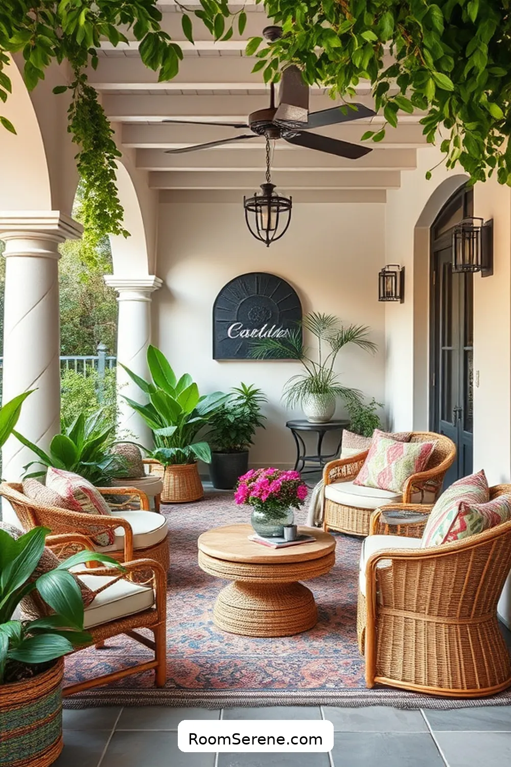 Incorporate Rattan Accessories for a Touch of Elegance for 23 Tips for Organizing Your Outdoor Patio Using Natural Fibers