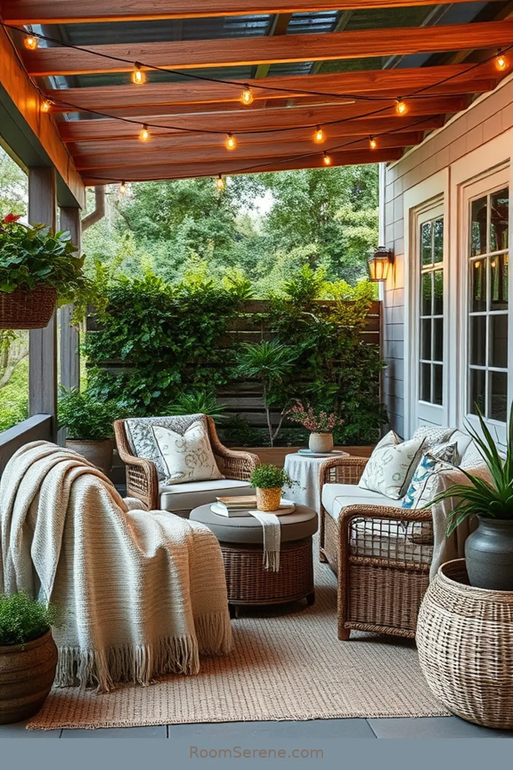 Opt for Natural Fiber Throws for Cozy Evenings for 23 Tips for Organizing Your Outdoor Patio Using Natural Fibers