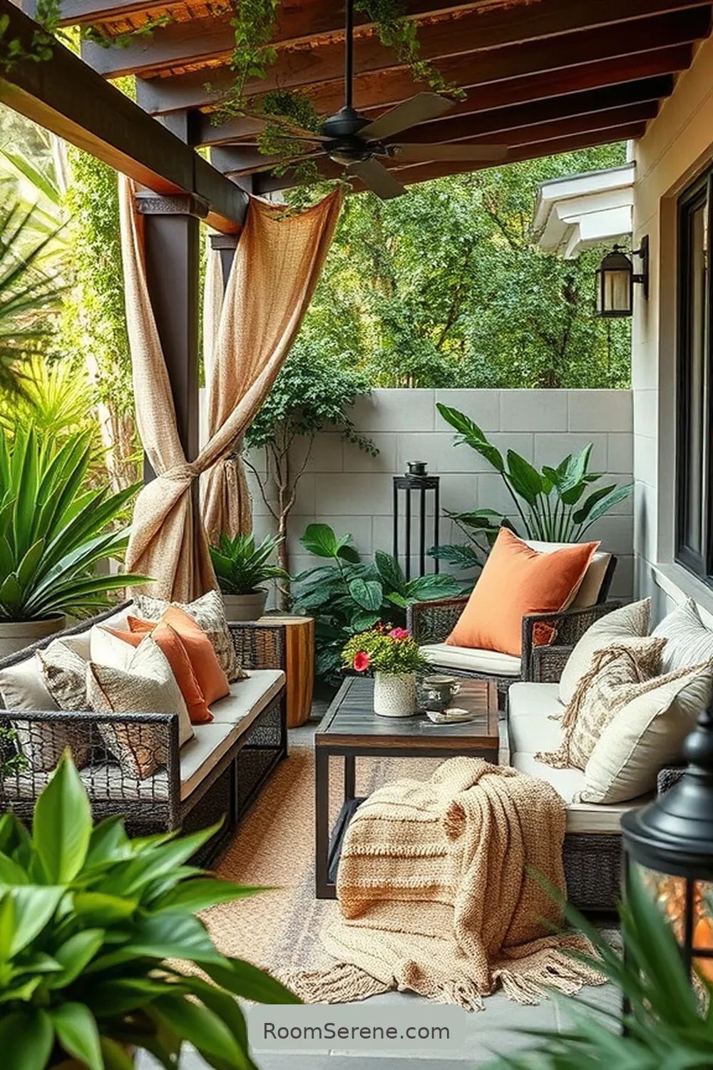Select Eco-Friendly Pillows for Outdoor Seating for 23 Tips for Organizing Your Outdoor Patio Using Natural Fibers