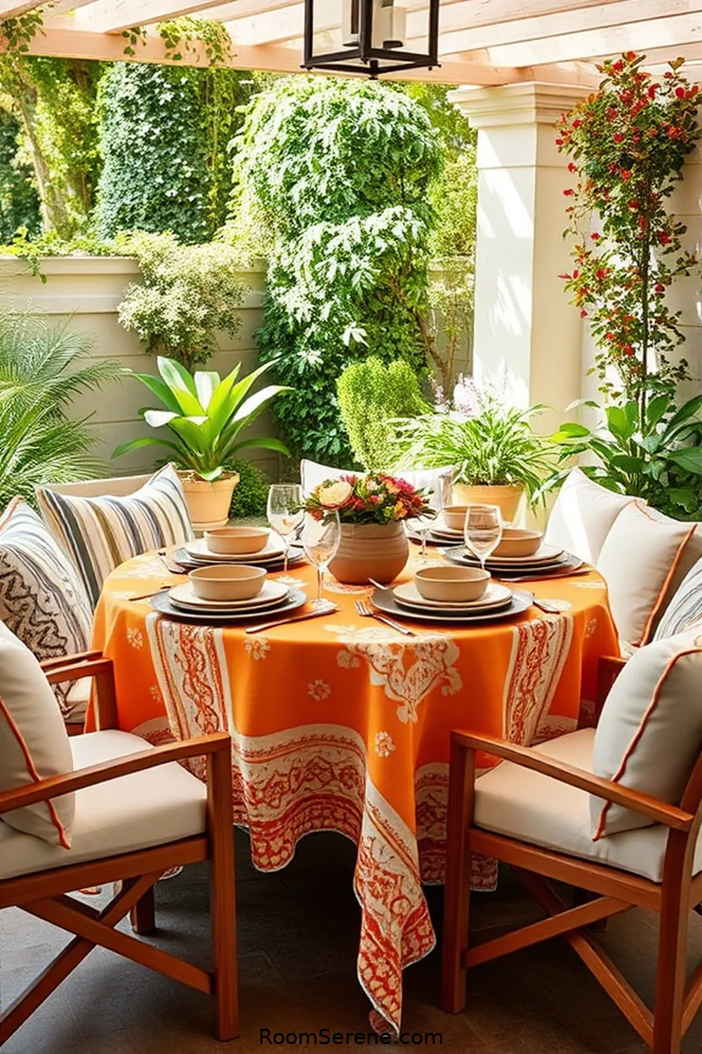 Use Cotton Tablecloths for Easy Cleanup for 23 Tips for Organizing Your Outdoor Patio Using Natural Fibers