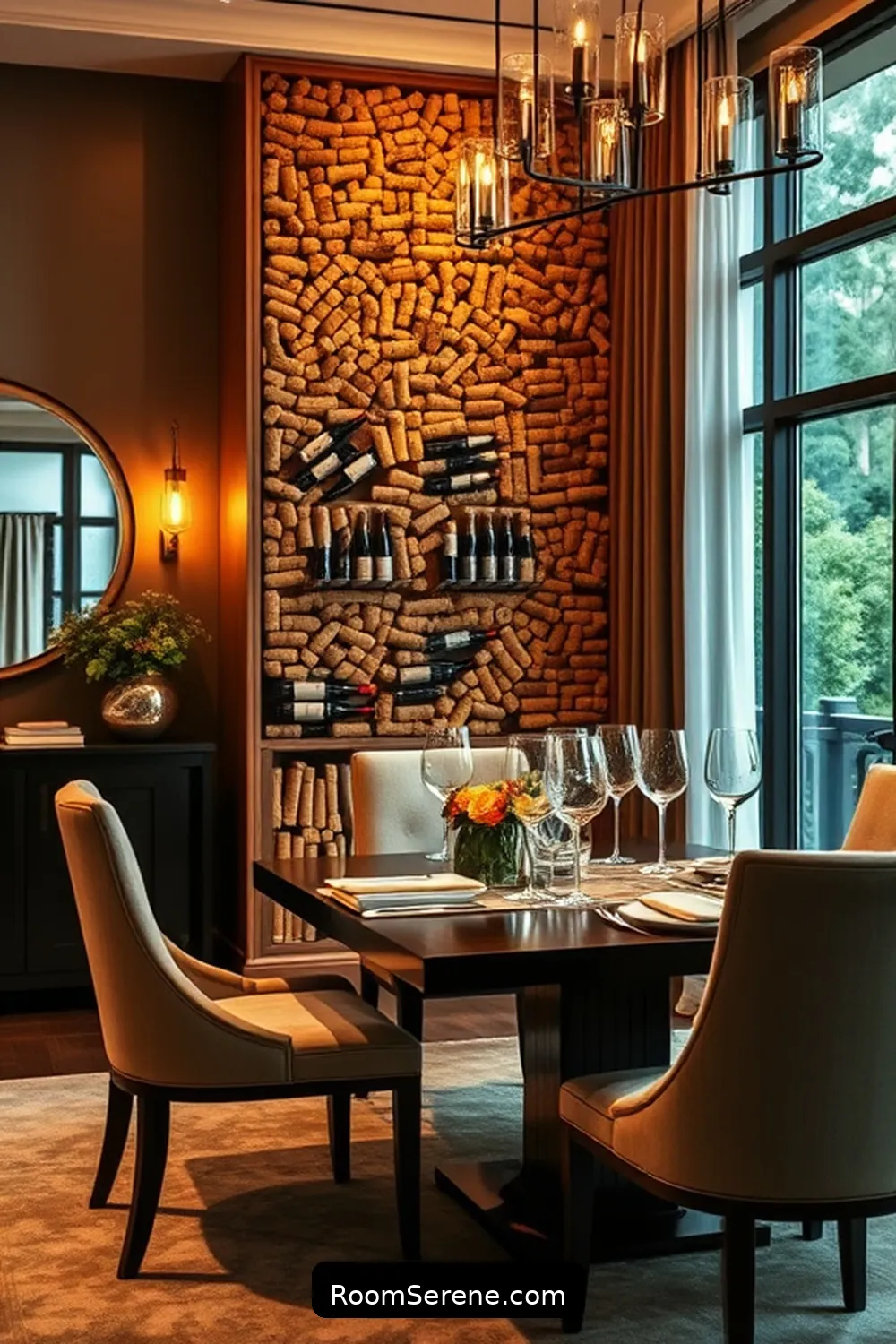 23 Ways to Achieve Comfort and Coziness in Your Dining Room Using Cork 16 Cork Wine Racks for a Chic Display for 23 Ways to Achieve Comfort and Coziness in Your Dining Room Using Cork