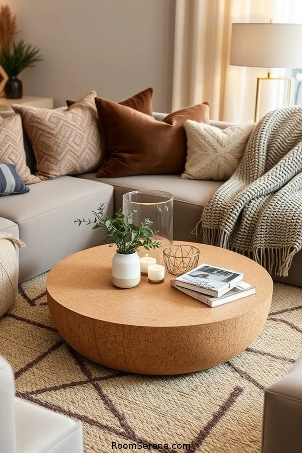Cork Coffee Tables for a Unique Focal Point for 23 Ways to Add Comfort and Coziness to Your Living Room Using Cork
