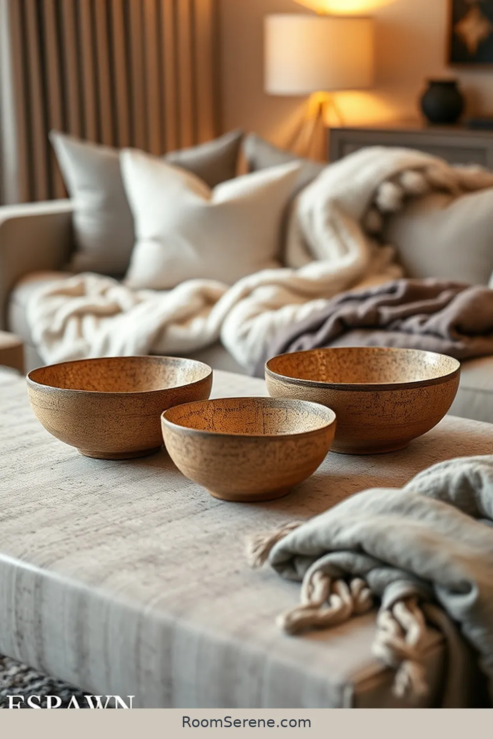 Cork Decorative Bowls for Stylish Accents for 23 Ways to Add Comfort and Coziness to Your Living Room Using Cork
