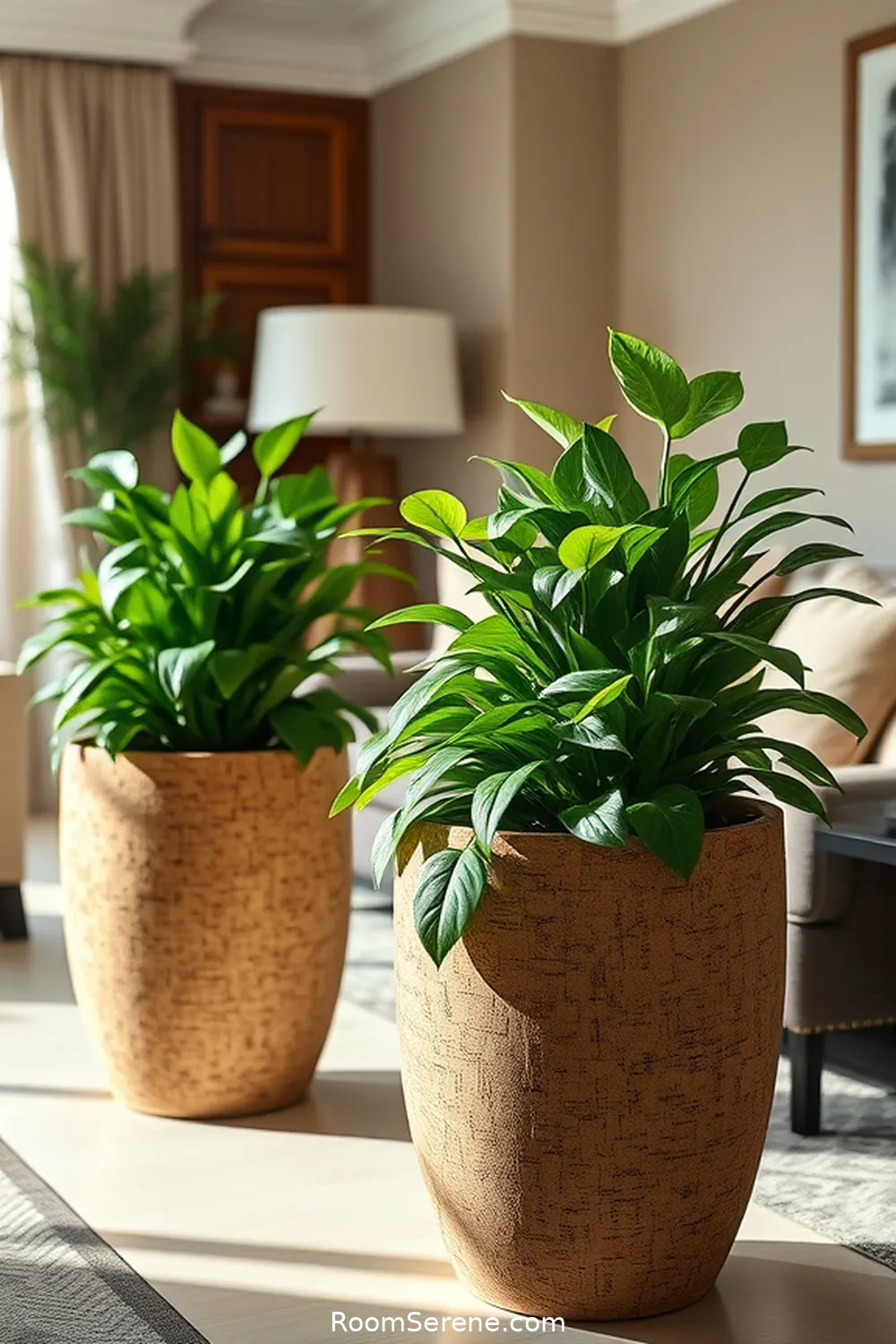 Cork Planters for Indoor Greenery for 23 Ways to Add Comfort and Coziness to Your Living Room Using Cork