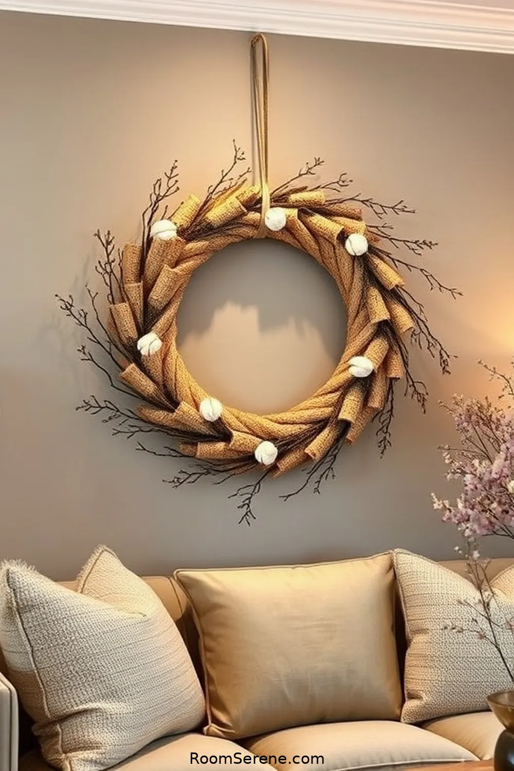 Cork Wreaths for Seasonal Decor for 23 Ways to Add Comfort and Coziness to Your Living Room Using Cork