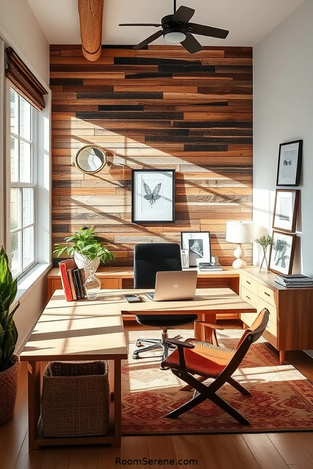 23 Ways to Boost Energy Efficiency in Your Home Office Using Recycled Wood 6 Incorporate Wood Accent Walls for 23 Ways to Boost Energy Efficiency in Your Home Office Using Recycled Wood