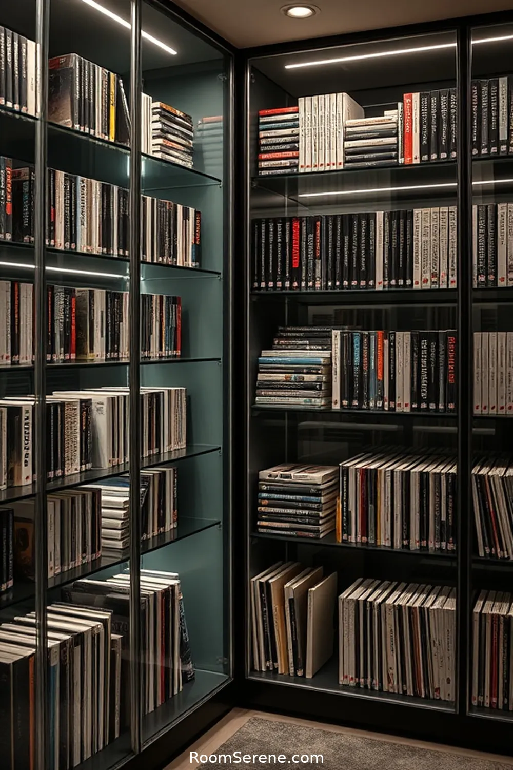 23 Ways to Transform Library Organization Using Glass 18 Glass Cabinetry for Organizing Multimedia Resources for 23 Ways to Transform Library Organization Using Glass