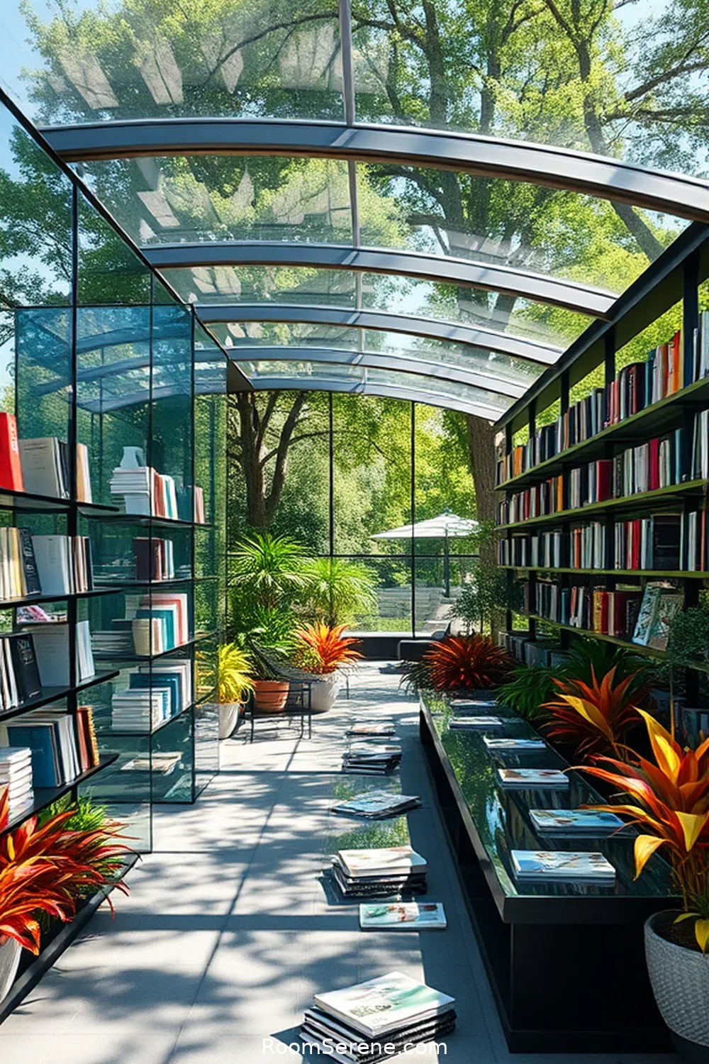 23 Ways to Transform Library Organization Using Glass 24 Glass Elements in Outdoor Reading Spaces for 23 Ways to Transform Library Organization Using Glass