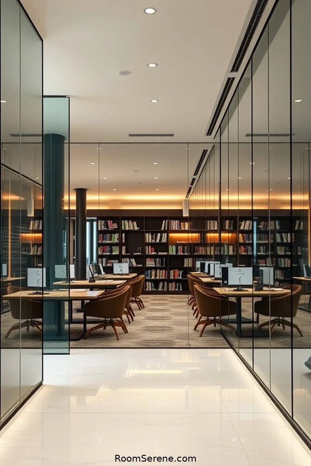 23 Ways to Transform Library Organization Using Glass 3 Glass Partitions for Flexible Study Areas for 23 Ways to Transform Library Organization Using Glass