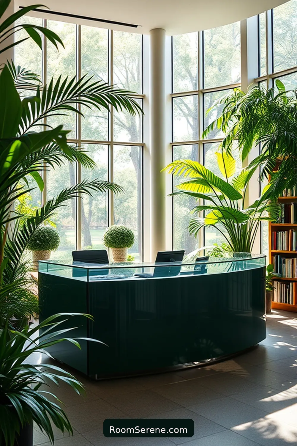 23 Ways to Transform Library Organization Using Glass 20 Glass Reception Desks for Welcoming Spaces for 23 Ways to Transform Library Organization Using Glass