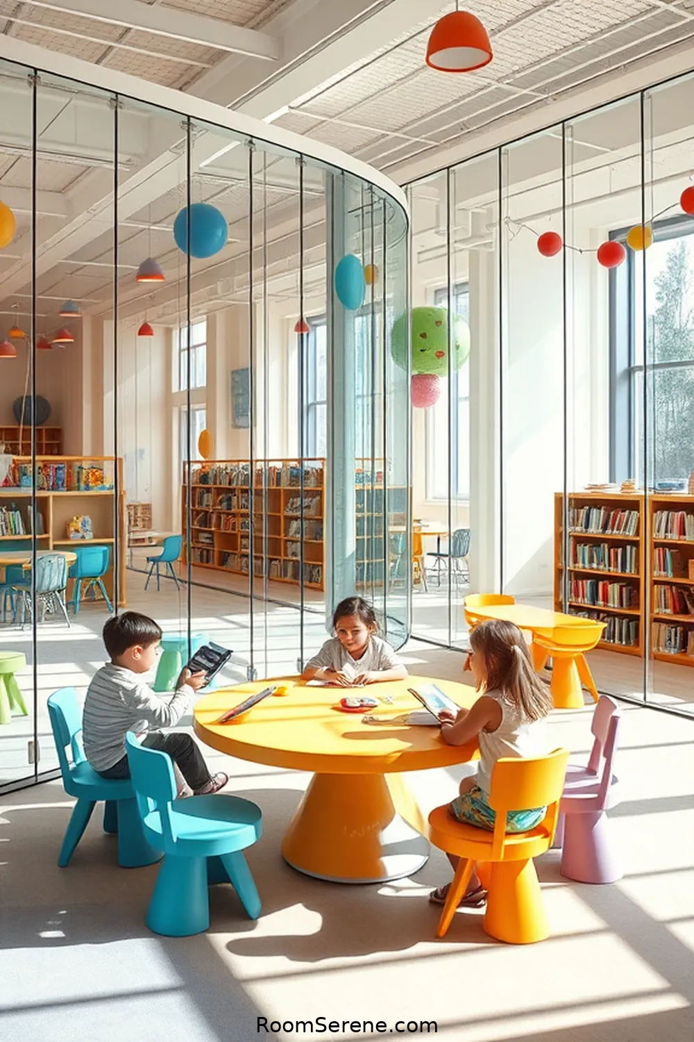 23 Ways to Transform Library Organization Using Glass 22 Glass Walls for Children’s Areas for 23 Ways to Transform Library Organization Using Glass