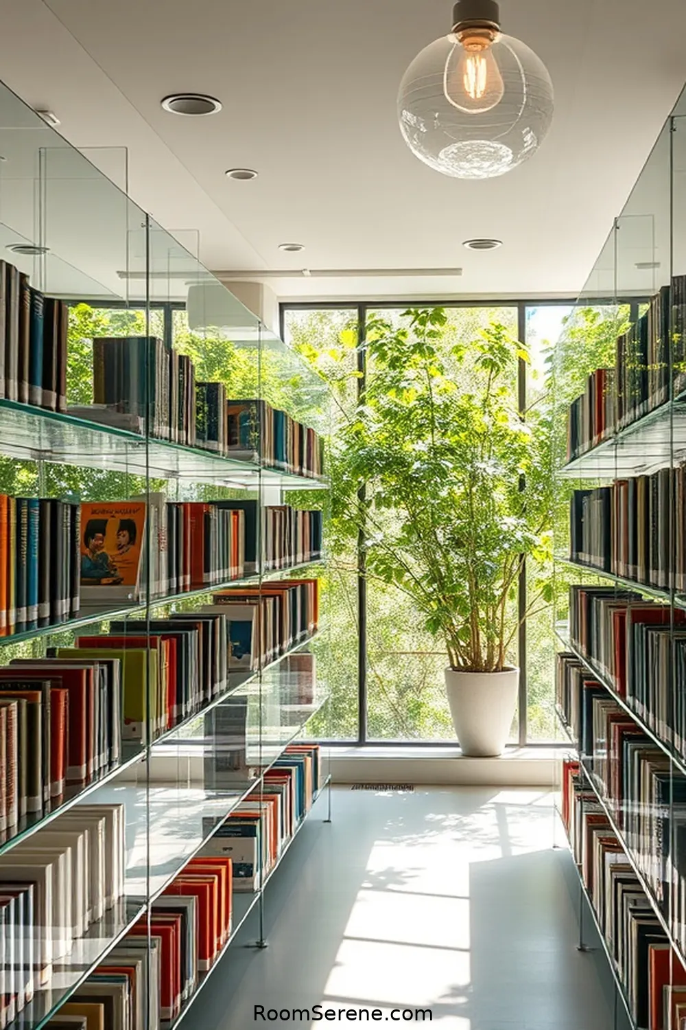 23 Ways to Transform Library Organization Using Glass 2 Transparent Shelving for Showcasing Collections for 23 Ways to Transform Library Organization Using Glass